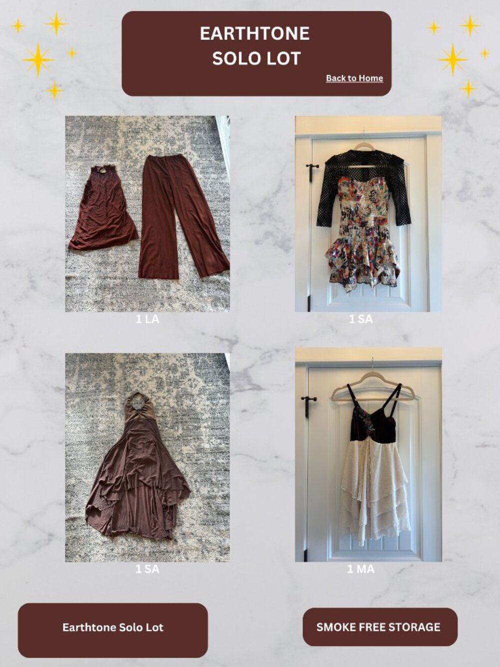 4 PIECE BROWN EARTHTONE LYRICAL/CONTEMPORARY DANCE COSTUME LOT: ADULT SIZING